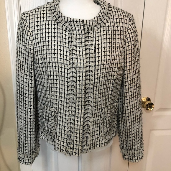 Apostrophe Tweed Zipper Jacket - Picture 4 of 6